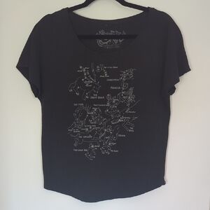 Women's Black Constellation Graphic Tee